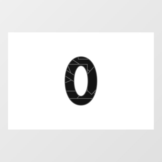 The number zero (0) in black (Sheet)