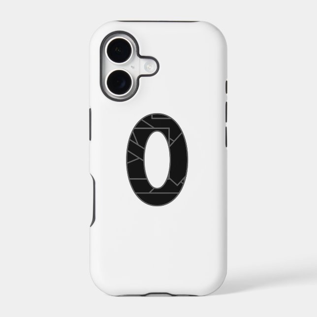 The number zero (0) in black (Back)