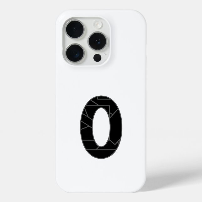 The number zero (0) in black Case-Mate iPhone case (Back)