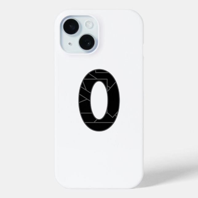 The number zero (0) in black Case-Mate iPhone case (Back)
