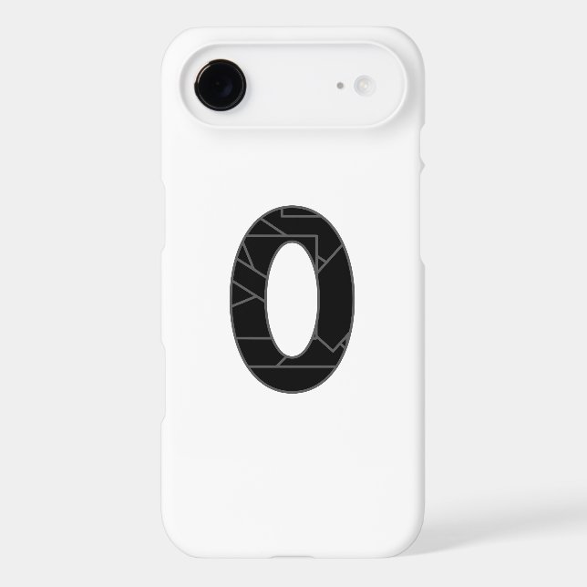 The number zero (0) in black Case-Mate iPhone case (Back)