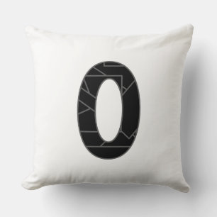 The number zero (0) in black cushion