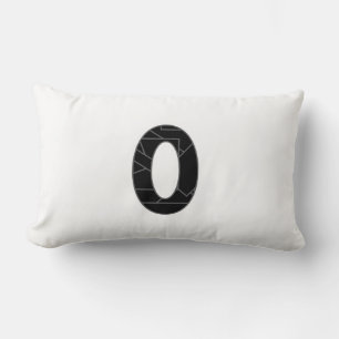 The number zero (0) in black lumbar cushion