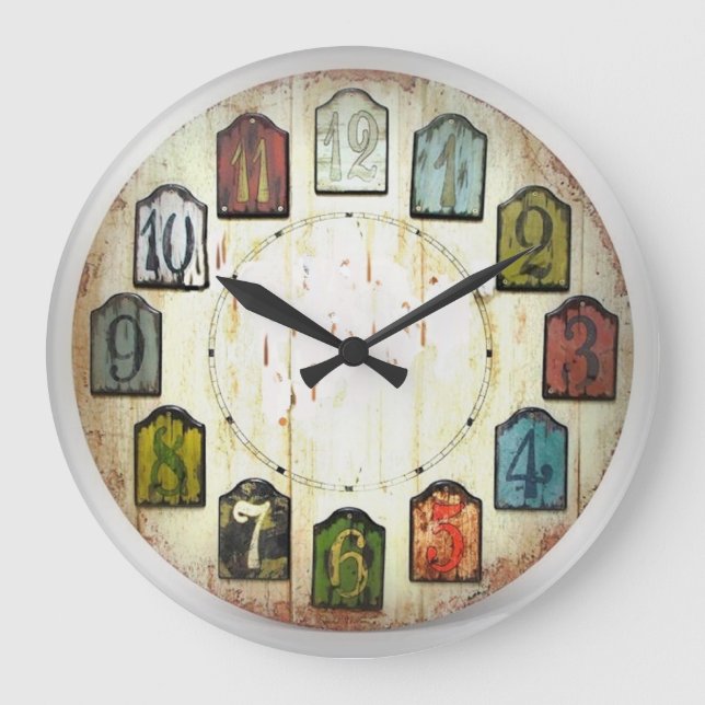 The numbered blocks large clock (Front)