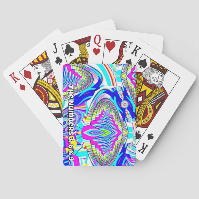 The Numbers 3, 6 & 9 ( you may change the words ) Playing Cards (Back)