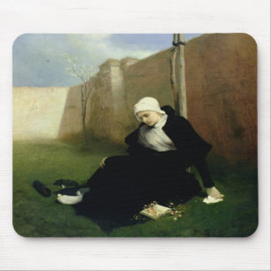 The Nun in the Cloister Garden, 1869 Mouse Pad