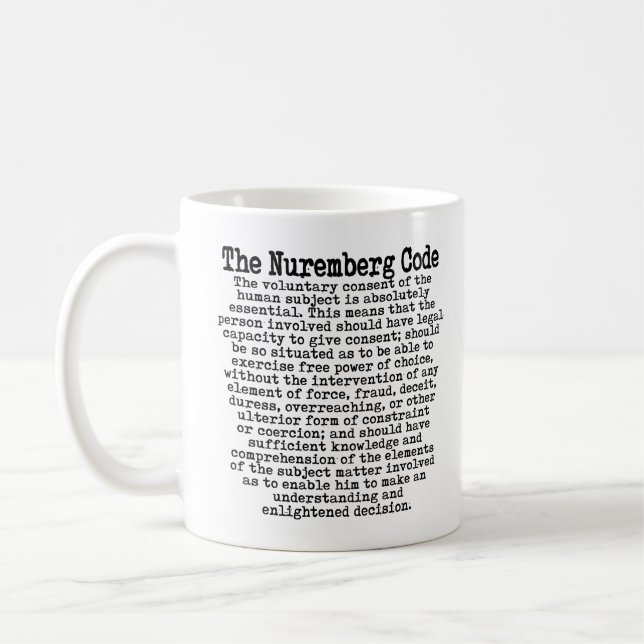 The Nuremberg Code + Coffee Mug (Left)