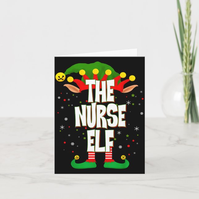 The Nurse Elf Christmas  Card (Front)