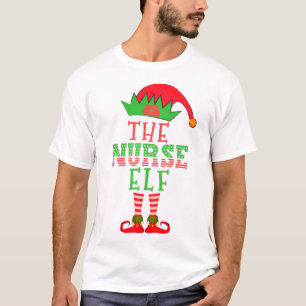 The Nurse Elf Christmas Family Matching Pajama T-Shirt