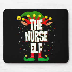 The Nurse Elf Christmas Mouse Pad