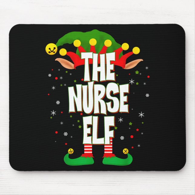 The Nurse Elf Christmas  Mouse Pad (Front)