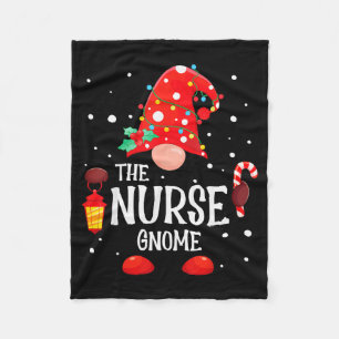 The Nurse Gnome Matching Family Christmas Gnome Pa Fleece Blanket