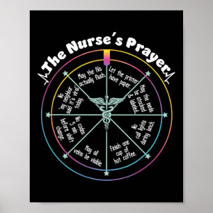 The Nurse´s Prayer Nurse Week Apparel Rn Lpn Medic Poster