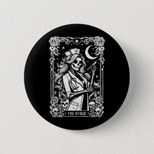 The Nurse Skeleton Tarot Card Funny Nursing Nurse 6 Cm Round Badge