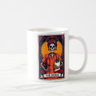 The Nurse Skeleton Tarot Card Funny Nursing Nurse Coffee Mug