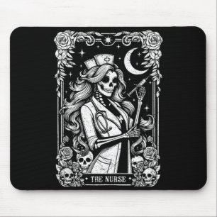 The Nurse Skeleton Tarot Card Funny Nursing Nurse Mouse Pad