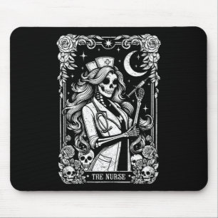 The Nurse Skeleton Tarot Card Funny Nursing Nurse Mouse Pad