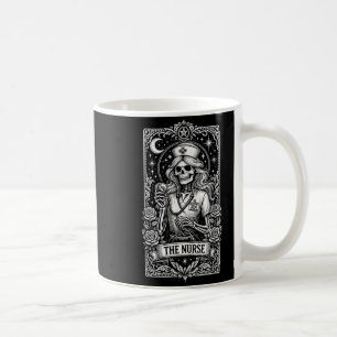 The Nurse Tarot Card Gothic Skeleton Nursing Funny Coffee Mug