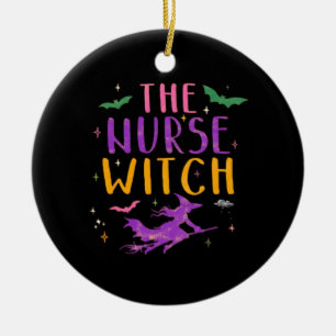 The Nurse Witch Halloween Classic T-Shirt Ceramic Ornament