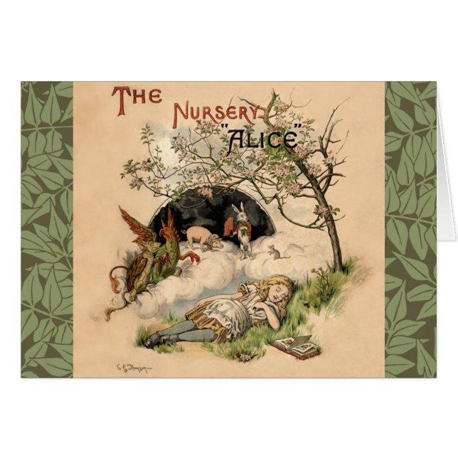 The Nursery Alice 1890 Vintage Wonderland Cover (Front Horizontal)