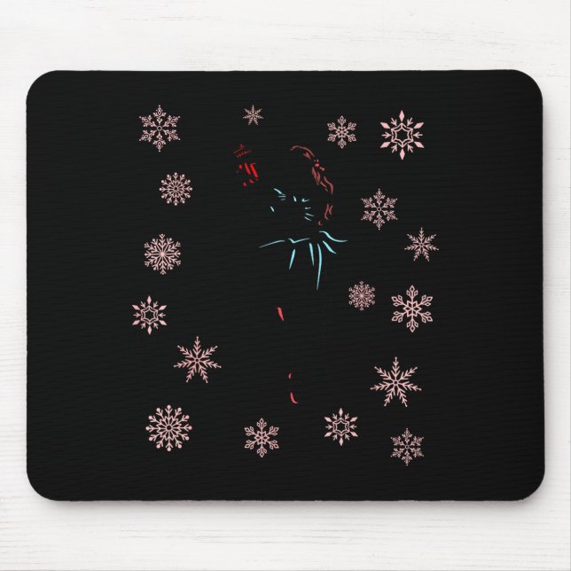 The Nutcracker Ballet And Clara Ballerina Christma Mouse Pad (Front)