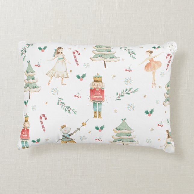 The Nutcracker Ballet Christmas Nursery Decor  Decorative Cushion (Back)