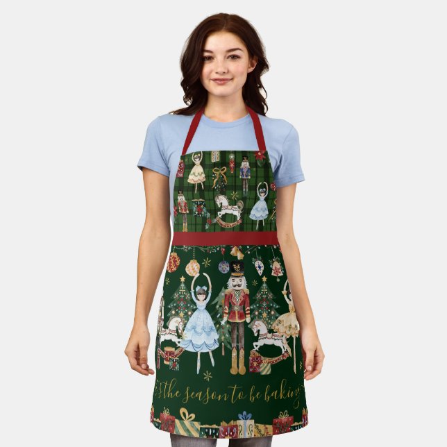 The Nutcracker Ballet Festive Christmas Baking Apron (Worn)