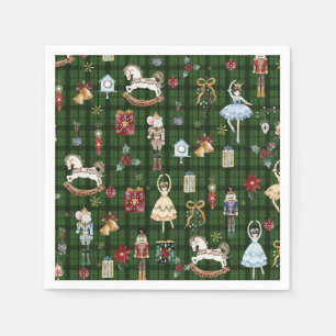 The Nutcracker Ballet Festive Christmas Plaids Napkin