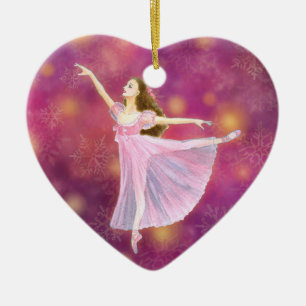 The Nutcracker Ballet Heart Shape Ornament - Clara