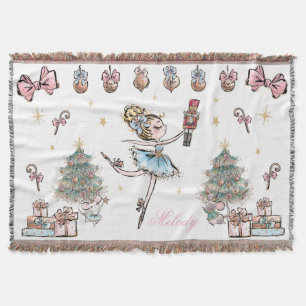 The Nutcracker Christmas Ballet Dance Baby Girl Throw Blanket