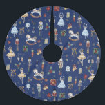 The Nutcracker Christmas Ballet Vintage Watercolor Brushed Polyester Tree Skirt<br><div class="desc">Festive the Nutcracker themed Christmas tree skirt.</div>