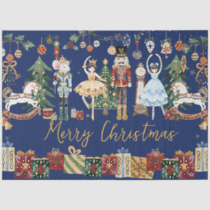 The Nutcracker Christmas Ballet Vintage Watercolor Tissue Paper