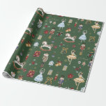 The Nutcracker Christmas Ballet Vintage Watercolor Wrapping Paper<br><div class="desc">Festive the Nutcracker themed wrapping paper.</div>
