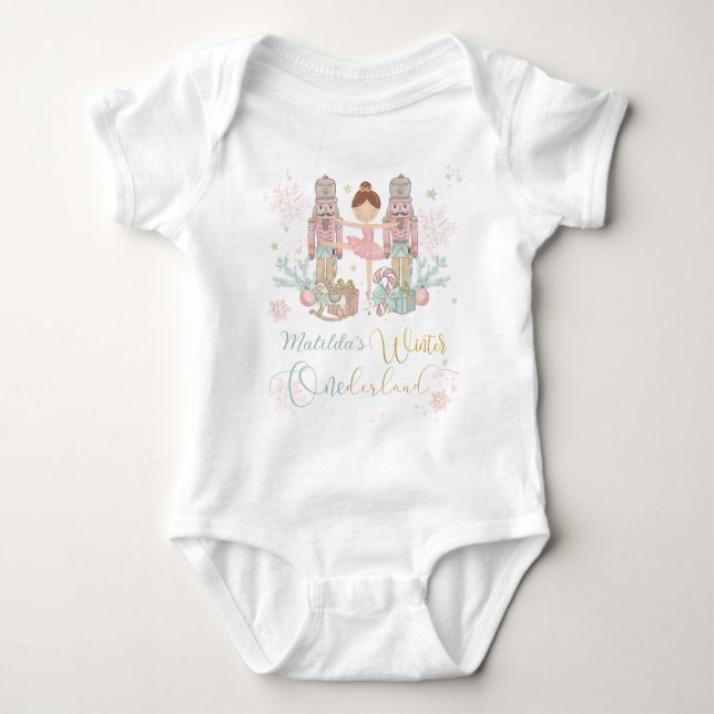 The Nutcracker Christmas Ballet Winter Onederland  Baby Bodysuit (Front)