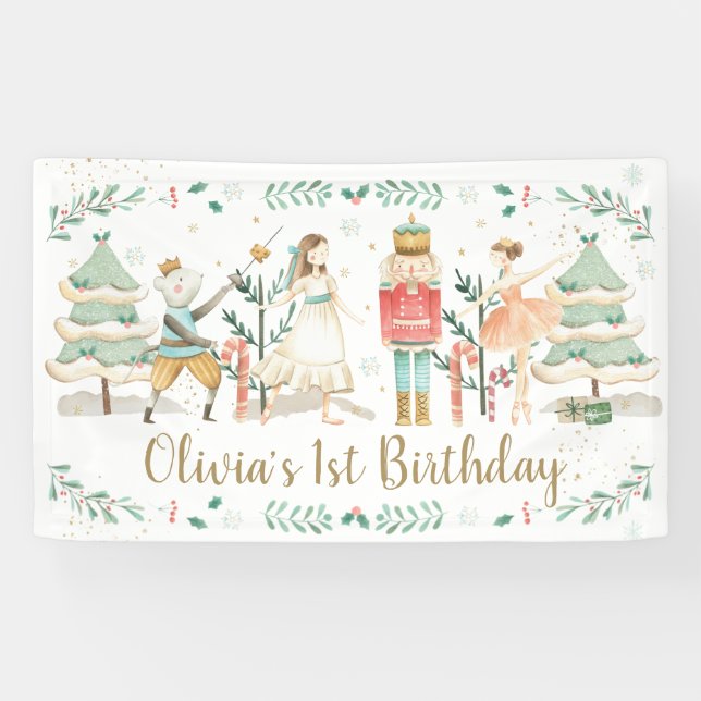 The Nutcracker Christmas Birthday Backdrop Welcome Banner (Horizontal)