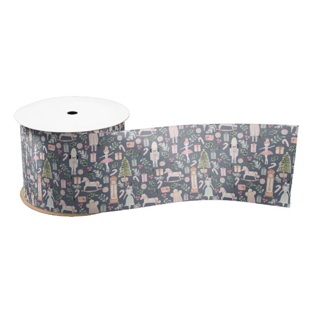 The nutcracker Christmas holiday Satin Ribbon (Spool)