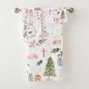The Nutcracker Holiday Watercolor Bath Towel Set