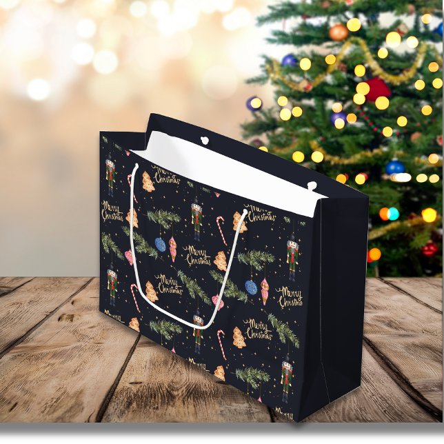 The Nutcracker, navy  large Gift Bag (Creator Uploaded)