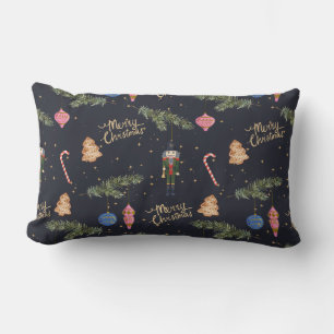 The Nutcracker, navy Lumbar Cushion