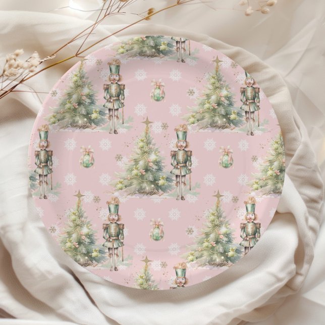 The Nutcracker pink Winter Onederland birthday Paper Plate (Creator Uploaded)