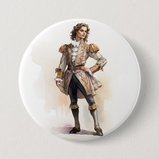 THE NUTCRACKER PRINCE CAVALIER 7.5 CM ROUND BADGE (Front)