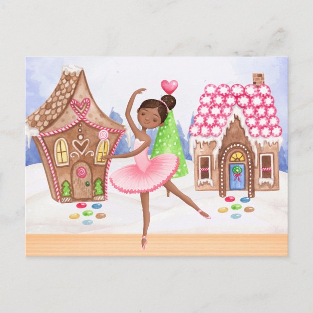 The Nutcracker Sugar Plum Fairy Ballet Christmas Holiday Postcard (Front)