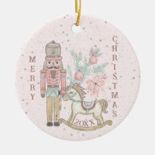 The Nutcracker Suite With His Rocking Horse Ceramic Ornament