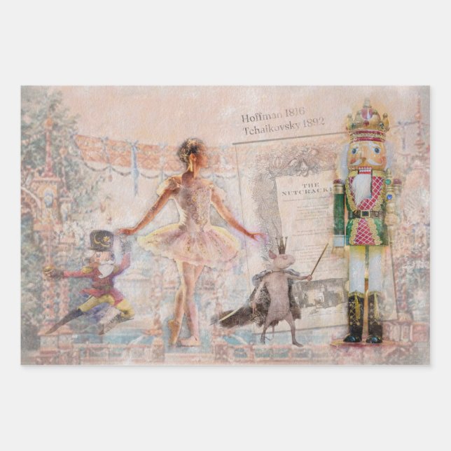 "The Nutcracker" Vintage Wrapping Paper Sheet (Front)