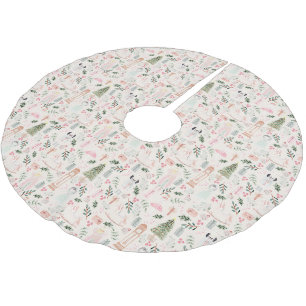 The Nutcracker watercolor holiday Brushed Polyeste Polyester Tree Skirt