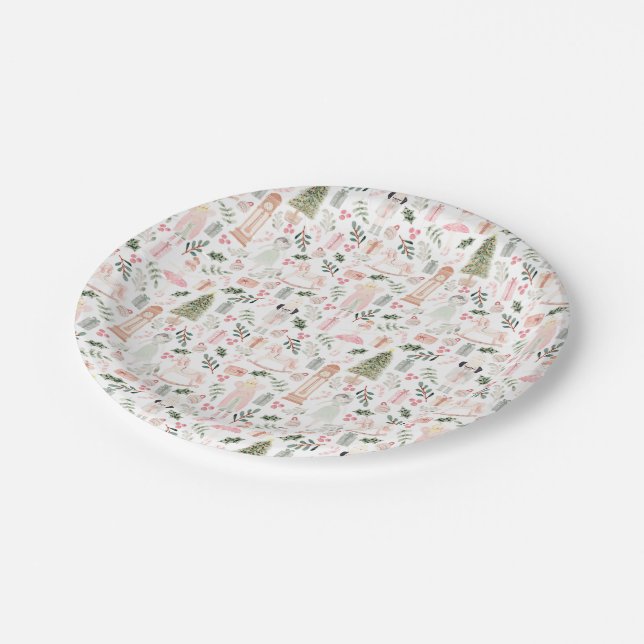 The Nutcracker watercolor holiday Paper Plate (Angled)