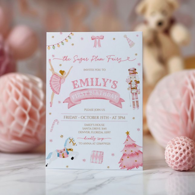 The Nutcracker Winter Onederland 1st Birthday Invitation (Creator Uploaded)