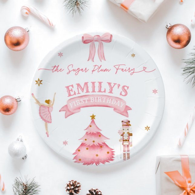 The Nutcracker Winter Onederland 1st Birthday Paper Plate (Creator Uploaded)
