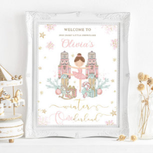 The Nutcracker Winter Onederland 1st Birthday Poster