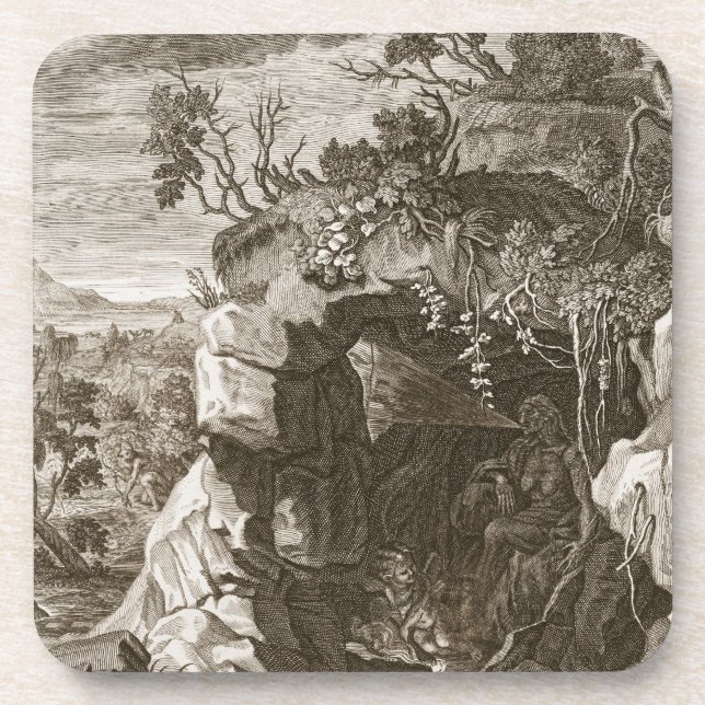 The Nymph Echo Changed into Sound, 1731 (engraving Coaster (Front)